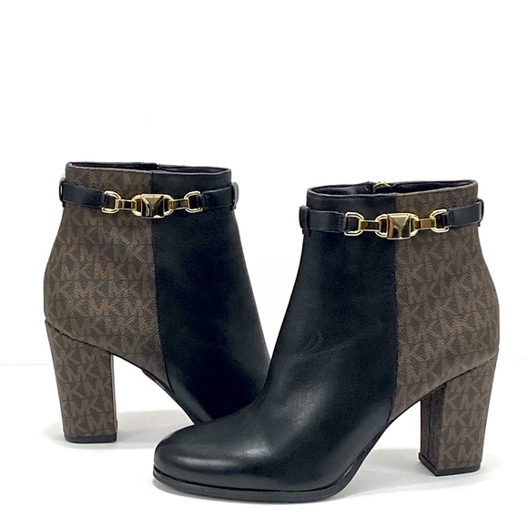 New Michael Kors Michael Aldridge Leather Ankle Bootie - Picture 5 of 9